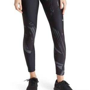 Nike XS Womens Abstract Print Speed Leggings Reflective Tights Athleticwear